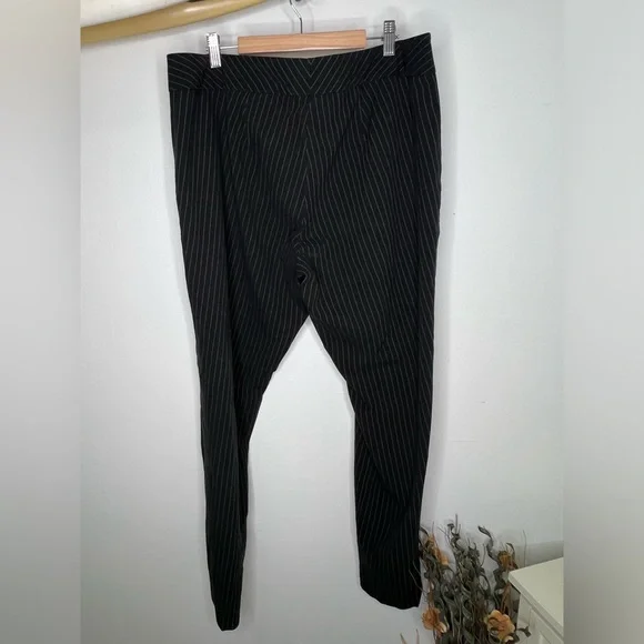 Black with White Pin-Stripes Dress Pants - Picture 4 of 5